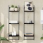 vidaXL Wandregale mit 3 Ablagen & Stangen 2 Stk. Schwarz 30x25x100 cm vidaXL Wandregale mit 3 Ablagen & Stangen 2 Stk. Schwarz 30x25x100 cm
