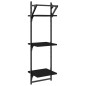 vidaXL Wandregale mit 3 Ablagen & Stangen 2 Stk. Schwarz 30x25x100 cm vidaXL Wandregale mit 3 Ablagen & Stangen 2 Stk. Schwarz 30x25x100 cm