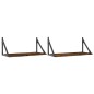 vidaXL Wandregale 2 Stk. Räuchereiche 60x25x25,5 cm Holzwerkstoff vidaXL Wandregale 2 Stk. Räuchereiche 60x25x25,5 cm Holzwerkstoff