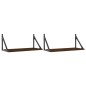 vidaXL Wandregale 2 Stk. Braun Eichen-Optik 60x25x25,5cm Holzwerkstoff vidaXL Wandregale 2 Stk. Braun Eichen-Optik 60x25x25,5cm Holzwerkstoff