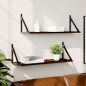 vidaXL Wandregale 2 Stk. Räuchereiche 80x25x25,5 cm Holzwerkstoff vidaXL Wandregale 2 Stk. Räuchereiche 80x25x25,5 cm Holzwerkstoff