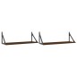vidaXL Wandregale 2 Stk. Braun Eichen-Optik 80x25x25,5cm Holzwerkstoff vidaXL Wandregale 2 Stk. Braun Eichen-Optik 80x25x25,5cm Holzwerkstoff
