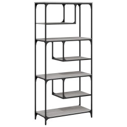 vidaXL Bücherregal Grau Sonoma 81x36x176 cm Holzwerkstoff