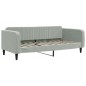 vidaXL Tagesbett Ausziehbar mit Matratzen Hellgrau 90x190 cm Samt vidaXL Tagesbett Ausziehbar mit Matratzen Hellgrau 90x190 cm Samt