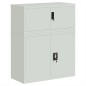 vidaXL Aktenschrank Hellgrau 90x40x110 cm Stahl vidaXL Aktenschrank Hellgrau 90x40x110 cm Stahl