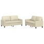 vidaXL 2-tlg. Sofagarnitur mit Kissen Creme Kunstleder vidaXL 2-tlg. Sofagarnitur mit Kissen Creme Kunstleder