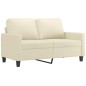 vidaXL 2-tlg. Sofagarnitur mit Kissen Creme Kunstleder vidaXL 2-tlg. Sofagarnitur mit Kissen Creme Kunstleder