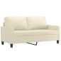 vidaXL 2-tlg. Sofagarnitur mit Kissen Creme Kunstleder vidaXL 2-tlg. Sofagarnitur mit Kissen Creme Kunstleder