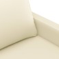 vidaXL 2-tlg. Sofagarnitur mit Kissen Creme Kunstleder vidaXL 2-tlg. Sofagarnitur mit Kissen Creme Kunstleder