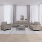 vidaXL 3-tlg. Sofagarnitur mit Kissen Taupe Stoff vidaXL 3-tlg. Sofagarnitur mit Kissen Taupe Stoff