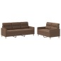 vidaXL 2-tlg. Sofagarnitur mit Kissen Braun Stoff vidaXL 2-tlg. Sofagarnitur mit Kissen Braun Stoff