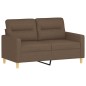 vidaXL 2-tlg. Sofagarnitur mit Kissen Braun Stoff vidaXL 2-tlg. Sofagarnitur mit Kissen Braun Stoff