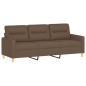 vidaXL 2-tlg. Sofagarnitur mit Kissen Braun Stoff vidaXL 2-tlg. Sofagarnitur mit Kissen Braun Stoff