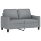 vidaXL 3-tlg. Sofagarnitur mit Kissen Hellgrau Stoff vidaXL 3-tlg. Sofagarnitur mit Kissen Hellgrau Stoff