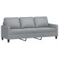 vidaXL 3-tlg. Sofagarnitur mit Kissen Hellgrau Stoff vidaXL 3-tlg. Sofagarnitur mit Kissen Hellgrau Stoff