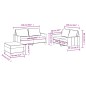 vidaXL 3-tlg. Sofagarnitur mit Kissen Creme Stoff vidaXL 3-tlg. Sofagarnitur mit Kissen Creme Stoff