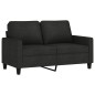 vidaXL 3-tlg. Sofagarnitur mit Kissen Schwarz Stoff vidaXL 3-tlg. Sofagarnitur mit Kissen Schwarz Stoff