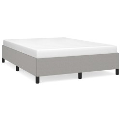 Bettgestell Hellgrau 140x190 cm Stoff