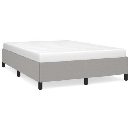 Bettgestell Hellgrau 140x190 cm Stoff