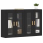 vidaXL Wandschränke 2 Stk. Schwarz Holzwerkstoff vidaXL Wandschränke 2 Stk. Schwarz Holzwerkstoff