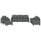 vidaXL 4-tlg. Sofagarnitur mit Kissen Dunkelgrau Stoff vidaXL 4-tlg. Sofagarnitur mit Kissen Dunkelgrau Stoff