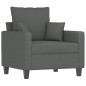 vidaXL 4-tlg. Sofagarnitur mit Kissen Dunkelgrau Stoff vidaXL 4-tlg. Sofagarnitur mit Kissen Dunkelgrau Stoff