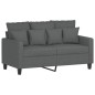vidaXL 4-tlg. Sofagarnitur mit Kissen Dunkelgrau Stoff vidaXL 4-tlg. Sofagarnitur mit Kissen Dunkelgrau Stoff