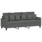 vidaXL 4-tlg. Sofagarnitur mit Kissen Dunkelgrau Stoff vidaXL 4-tlg. Sofagarnitur mit Kissen Dunkelgrau Stoff