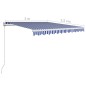 vidaXL Einziehbare Markise Handbetrieben 300 x 250 cm Blau und Weiß vidaXL Einziehbare Markise Handbetrieben 300 x 250 cm Blau und Weiß