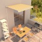 vidaXL Einziehbare Markise Handbetrieben 300 x 250 cm Gelb und Weiß vidaXL Einziehbare Markise Handbetrieben 300 x 250 cm Gelb und Weiß