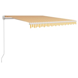 vidaXL Einziehbare Markise Handbetrieben 300 x 250 cm Gelb und Weiß