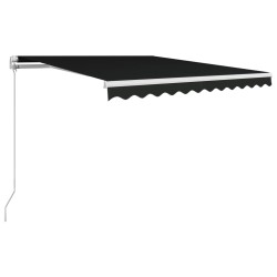 vidaXL Einziehbare Markise Handbetrieben 350 x 250 cm Anthrazit