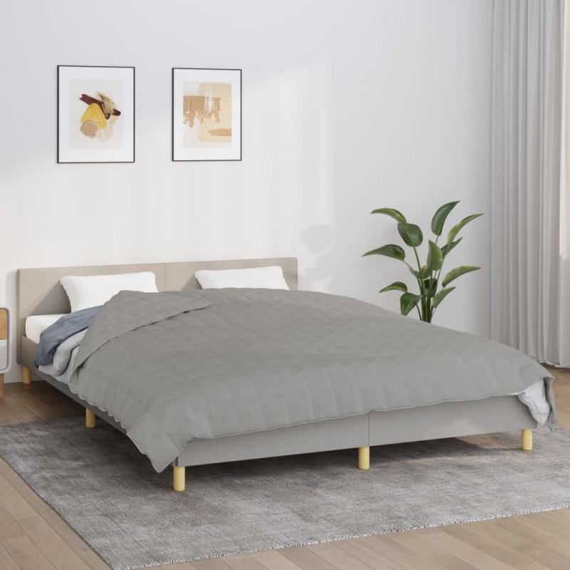 vidaXL Gewichtsdecke Grau 220x240 cm 11 kg Stoff vidaXL Gewichtsdecke Grau 220x240 cm 11 kg Stoff