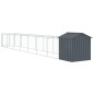 vidaXL Hundehütte mit Dach Anthrazit 117x813x123 cm Verzinkter Stahl vidaXL Hundehütte mit Dach Anthrazit 117x813x123 cm Verzinkter Stahl