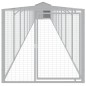vidaXL Hundehütte mit Dach Hellgrau 117x1221x123 cm Verzinkter Stahl vidaXL Hundehütte mit Dach Hellgrau 117x1221x123 cm Verzinkter Stahl