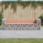 vidaXL Gartenbank aus Gabionen 244x71x65,5 cm Massivholz Douglasie vidaXL Gartenbank aus Gabionen 244x71x65,5 cm Massivholz Douglasie