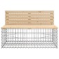 vidaXL Gartenbank aus Gabionen 347x71x65,5 cm Massivholz Kiefer vidaXL Gartenbank aus Gabionen 347x71x65,5 cm Massivholz Kiefer