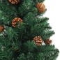 vidaXL Weihnachtsbaum Schlank mit Beleuchtung & Kugeln Grün 180 cm PVC vidaXL Weihnachtsbaum Schlank mit Beleuchtung & Kugeln Grün 180 cm PVC