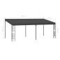 vidaXL Wand-Pavillon 3x6 m Anthrazit Stoff vidaXL Wand-Pavillon 3x6 m Anthrazit Stoff