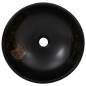 vidaXL Aufsatzwaschbecken Schwarz Rund Ø41x14 cm Keramik vidaXL Aufsatzwaschbecken Schwarz Rund Ø41x14 cm Keramik