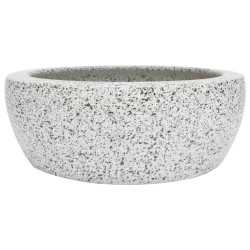 vidaXL Aufsatzwaschbecken Grau Rund Ø41x14 cm Keramik
