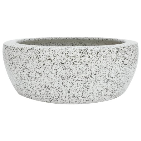vidaXL Aufsatzwaschbecken Grau Rund Ø41x14 cm Keramik