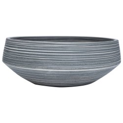 vidaXL Aufsatzwaschbecken Grau Rund Ø41x14 cm Keramik