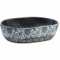 vidaXL Aufsatzwaschbecken Schwarz und Blau Oval 47x33x13 cm Keramik vidaXL Aufsatzwaschbecken Schwarz und Blau Oval 47x33x13 cm Keramik