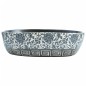 vidaXL Aufsatzwaschbecken Schwarz und Blau Oval 47x33x13 cm Keramik vidaXL Aufsatzwaschbecken Schwarz und Blau Oval 47x33x13 cm Keramik