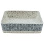 vidaXL Aufsatzwaschbecken Grau Blau Rechteckig 46x35,5x13cm Keramik vidaXL Aufsatzwaschbecken Grau Blau Rechteckig 46x35,5x13cm Keramik