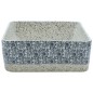vidaXL Aufsatzwaschbecken Grau Blau Rechteckig 46x35,5x13cm Keramik vidaXL Aufsatzwaschbecken Grau Blau Rechteckig 46x35,5x13cm Keramik