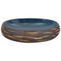 vidaXL Aufsatzwaschbecken Braun und Blau Oval 59x40x15 cm Keramik vidaXL Aufsatzwaschbecken Braun und Blau Oval 59x40x15 cm Keramik