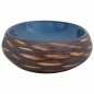 vidaXL Aufsatzwaschbecken Braun und Blau Oval 59x40x15 cm Keramik vidaXL Aufsatzwaschbecken Braun und Blau Oval 59x40x15 cm Keramik