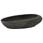 vidaXL Aufsatzwaschbecken Grau und Schwarz Oval 59x40x14 cm Keramik vidaXL Aufsatzwaschbecken Grau und Schwarz Oval 59x40x14 cm Keramik